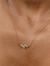 Load image into Gallery viewer, 14k gold stargazer five diamond pendant