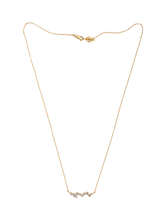 Load image into Gallery viewer, 14k gold stargazer ten diamond pendant
