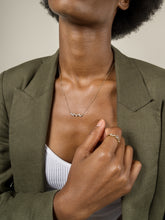 Load image into Gallery viewer, 14k gold stargazer ten diamond pendant