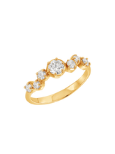 Load image into Gallery viewer, 18k diamond stargazer ring - 0.66ct