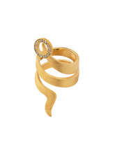 Load image into Gallery viewer, Snaketric ring gold with fancy sapphires
