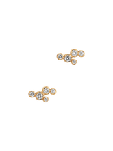 Load image into Gallery viewer, 14k stargazer five diamond ear-studs
