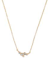 Load image into Gallery viewer, 14k gold stargazer five diamond pendant
