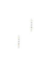 Load image into Gallery viewer, Large timeless pearl huggie hoops
