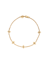 Load image into Gallery viewer, 14k gold &amp; diamond five star bracelet
